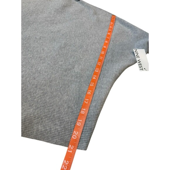 Nine West Sweater Women's Dolman Size XL Gray Heather Long Sleeve - Picture 9 of 10